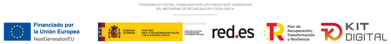 Programa Kit Digital financiado por la Unión Europea – NextGenerationEU, Gobierno de España, red.es y el Plan de Recuperación, Transformación y Resiliencia